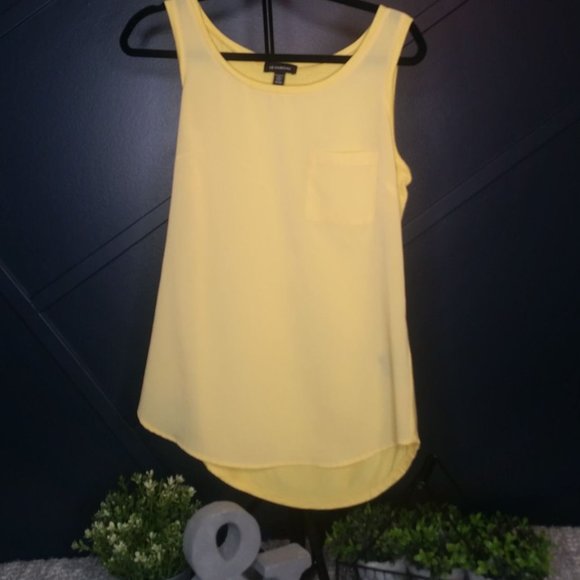 La Chateau Yellow Tank Blouse - Picture 1 of 1